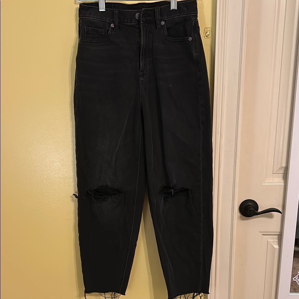 Women's Black Distressed Jeans